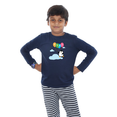 Blue Full Sleeve Boys Pyjama - Baby Balloons
